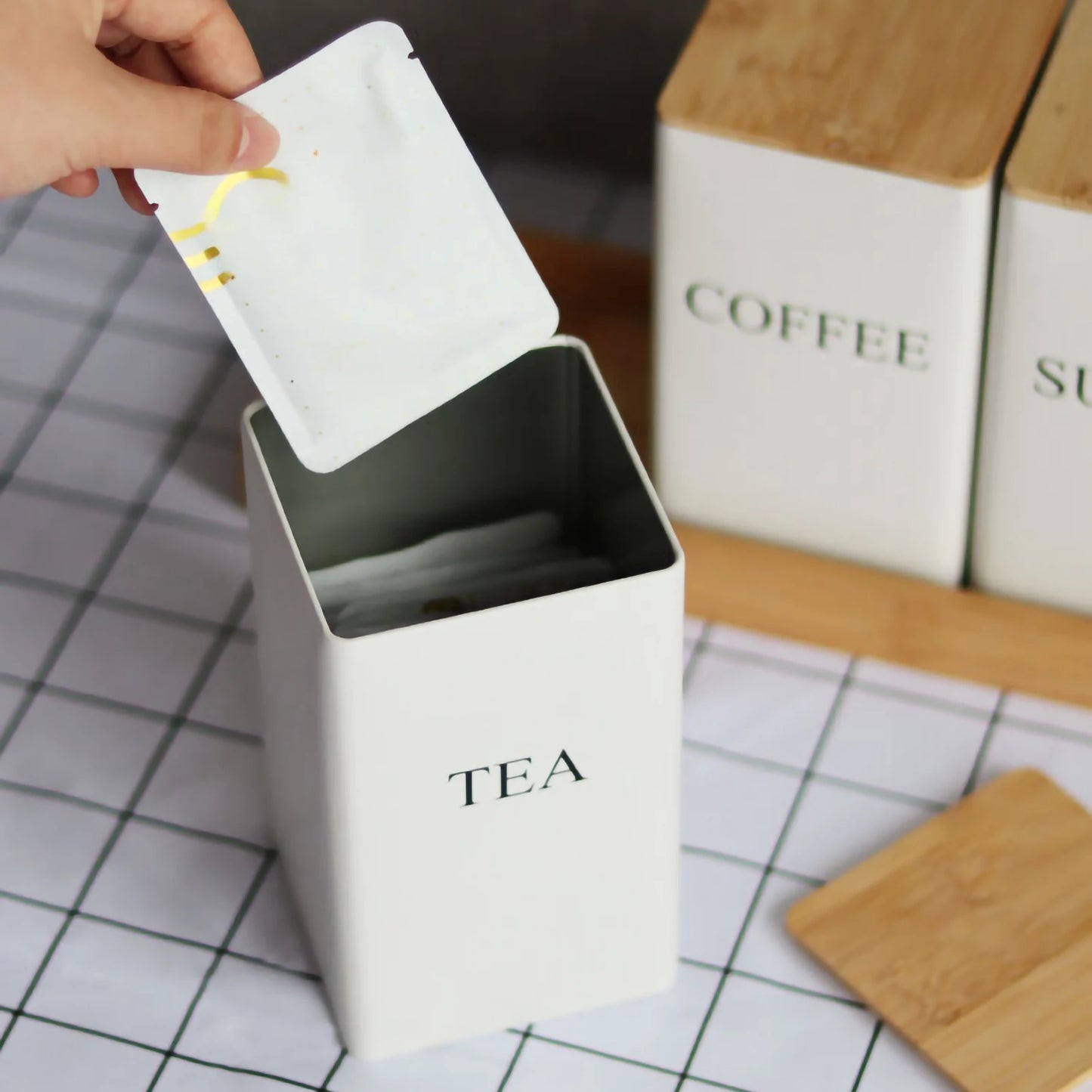 Tea, Coffee and Sugar Organiser