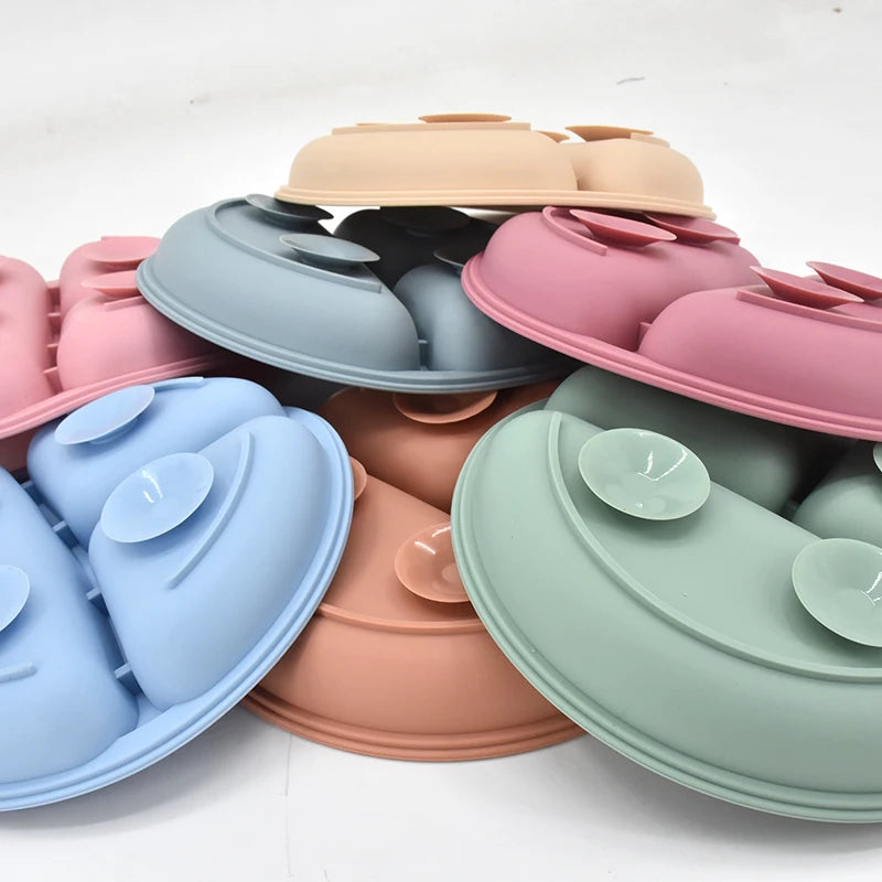 5Pcs Baby Silicone Suction Tableware Set