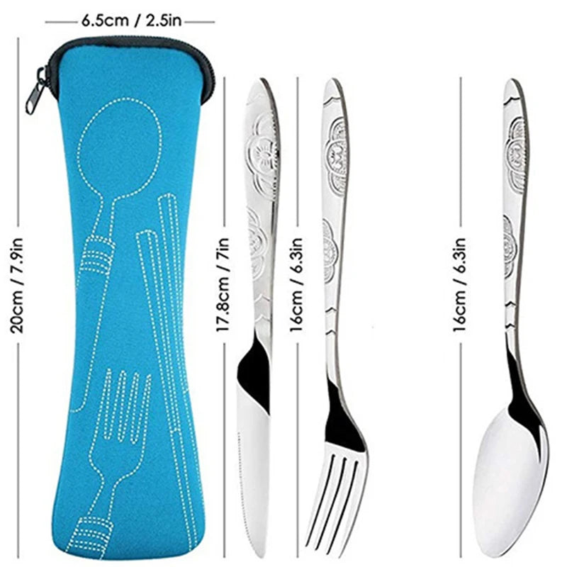 3Pcs Steel Cutlery Set